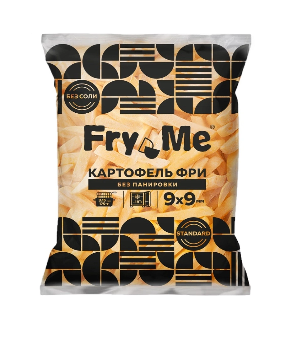 Картофель фри 9 мм без панировки Standard «Fry Me» - 2,5 кг