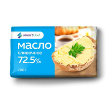 Масло сливочное 72,5% ГОСТ «Smart Chef» - 200 г
