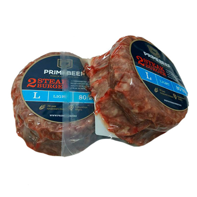 Котлета для бургера Light Steak Burger Angus Beef «Праймбиф» охл. - 320 г