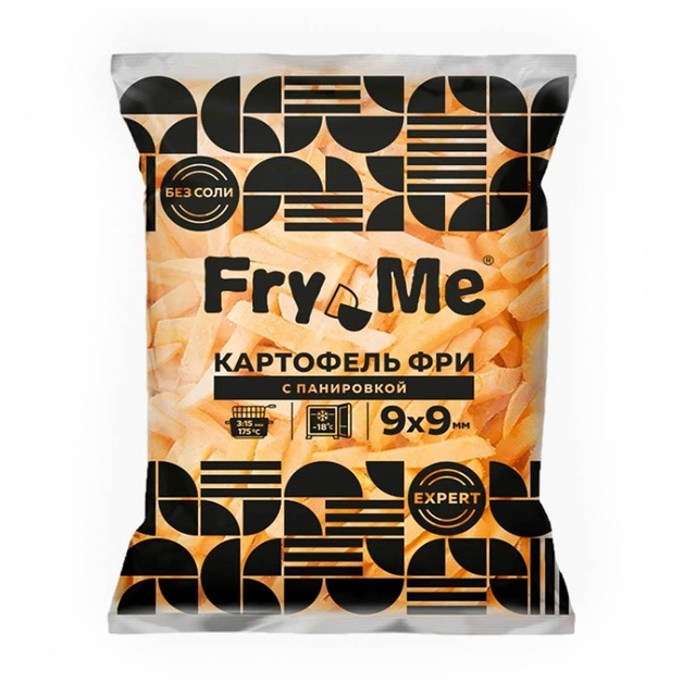 Картофель Фри Fry Me Expert в Панировке 9мм 2,5кг