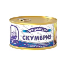 Скумбрия Ультрамарин с Маслом 240г Сух. Вес 188г ж/б Ключ