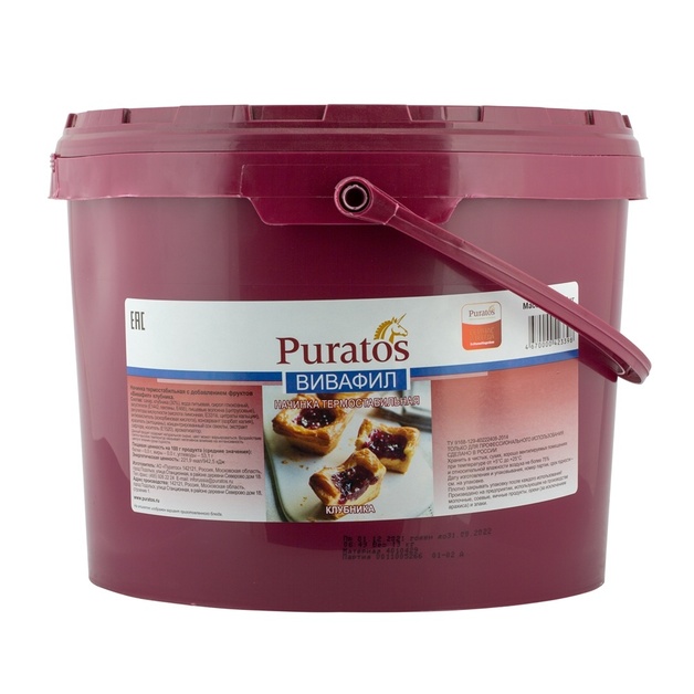 Начинка Термостабильная Вивафил Клубника Пуратос 13кг