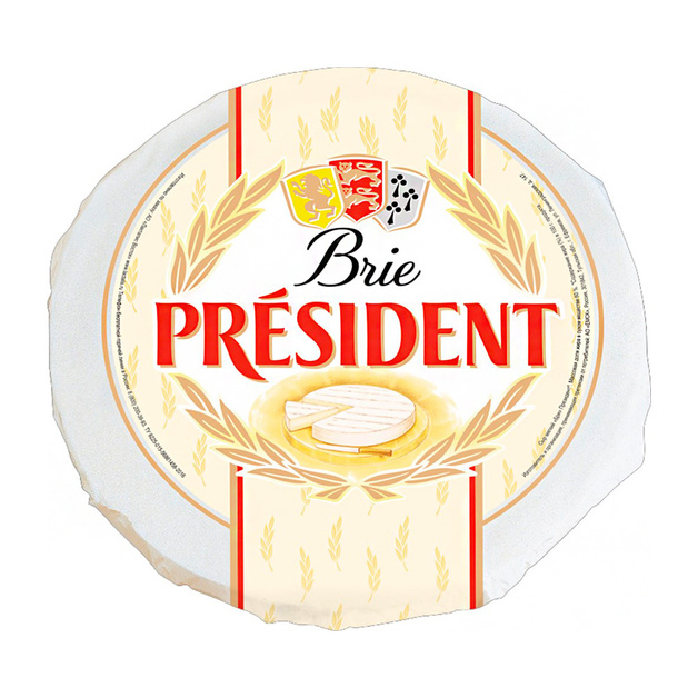 Сыр Бри Президент Мягкий с Белой Плесенью 60% 3,2кг
