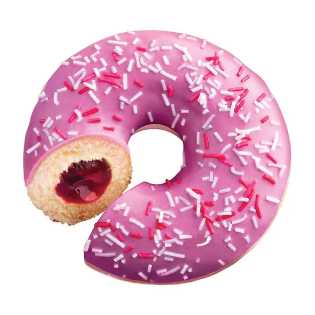 Донат Глазированный с Ягодной Начинкой 70г