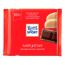 Шоколад «Ritter Sport» Тёмный с марципановой начинкой - 100 г