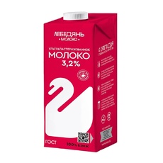Молоко Лебедянь Ультрапастеризованное ГОСТ 3,2% 975мл