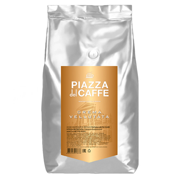 Кофе в зернах «Piazza del caffe» Крема Velluatata - 1 кг