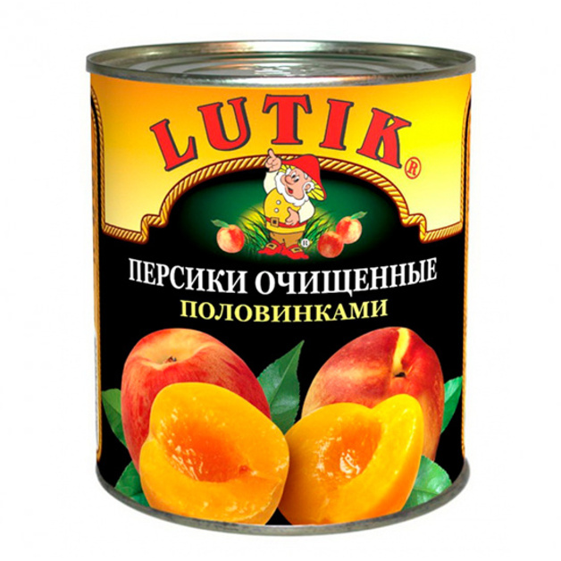 Персики половинки в сиропе LUTIK 850 мл (сух.вес 460 гр)
