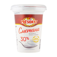 Сметана President 30% 350г