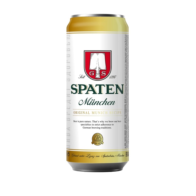 Пиво Шпатен Мюнхен Хеллес Светлое 5,2% 0,45л ж/б