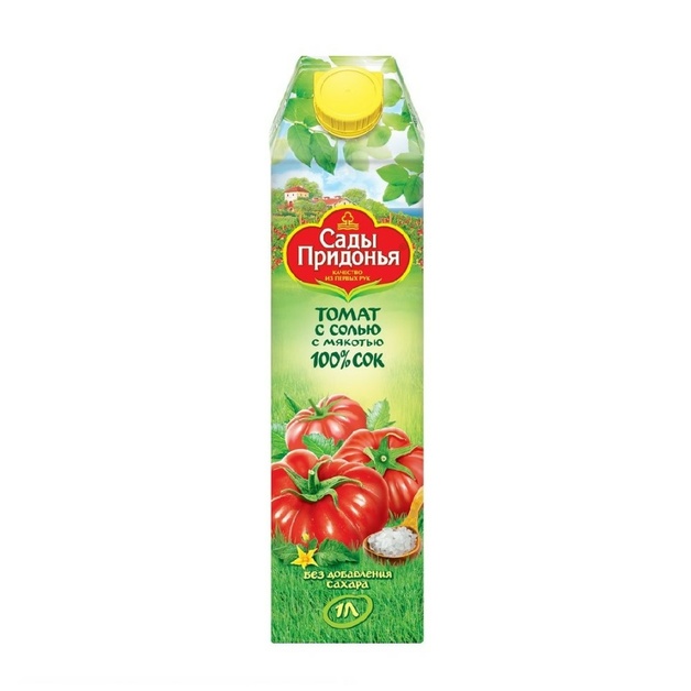 Сок Сады Придонья Томатный с Солью с Мякотью 1л