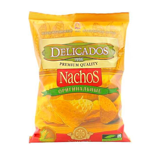 Начос delicados. Чипсы "delicados" кукурузные оригинальные 500гр. Чипсы delicados Nachos. Кукурузные чипсы delicados Nachos 500h.