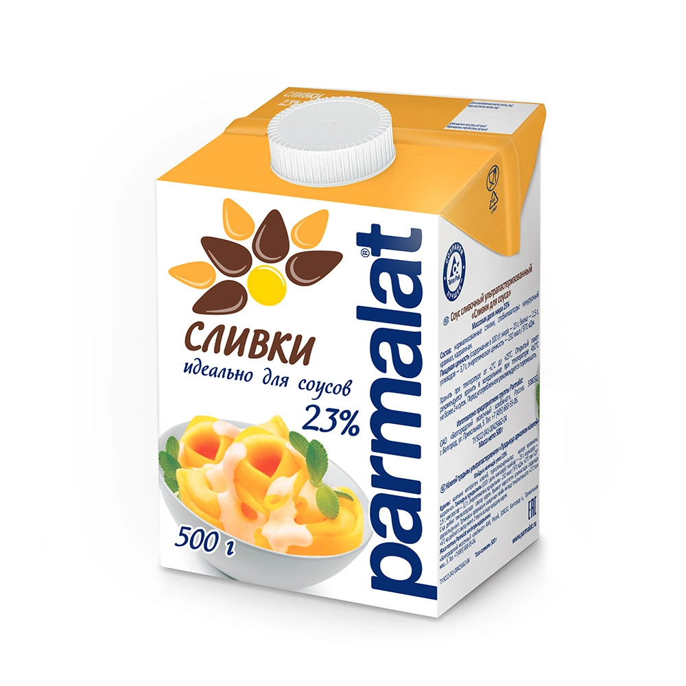 Сливки «Parmalat» 23% стерилизованные - 500 мл