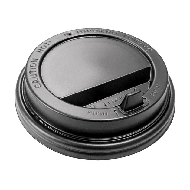 Крышка для Стакана Черная с Носиком 90мм 300-450мл 100шт