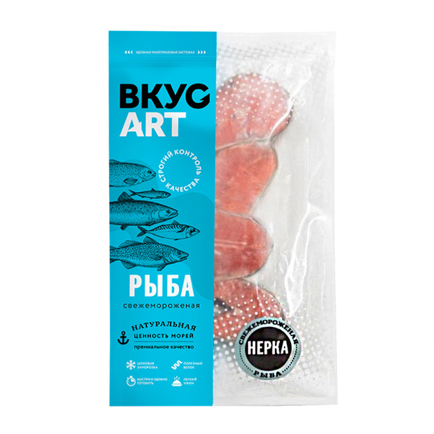 Стейк Нерки Дальневосточной Вкусарт Замороженный 500г