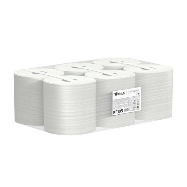 Бумажные Полотенца Veiro Professional Белые 1 Слой 6 Рулонов