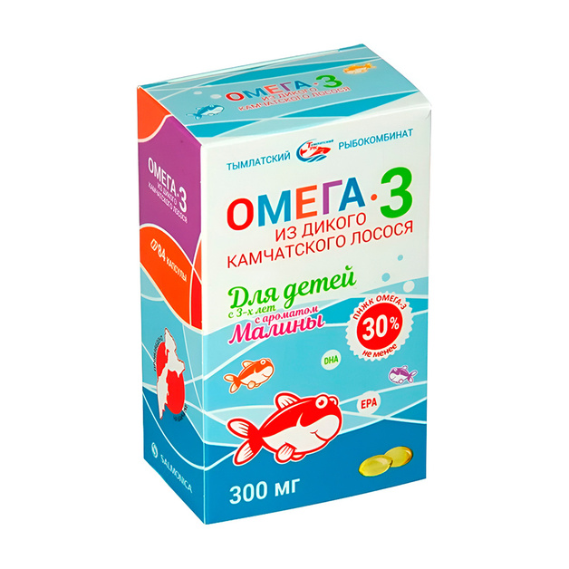 Омега 3 из Дикого Камчатского Лосося для Детей 300мг 84шт