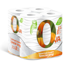 Туалетная бумага «Ova» 3 слоя - 8 рулонов