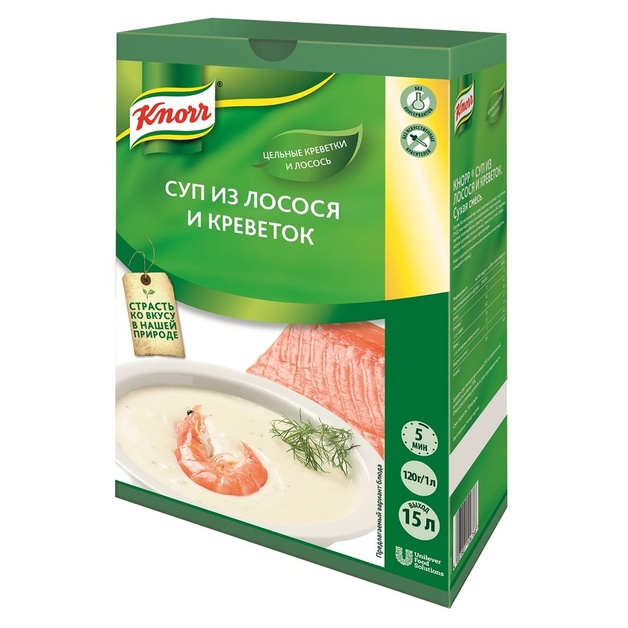 Суп-пюре из лосося с креветками Knorr 1,8 кг