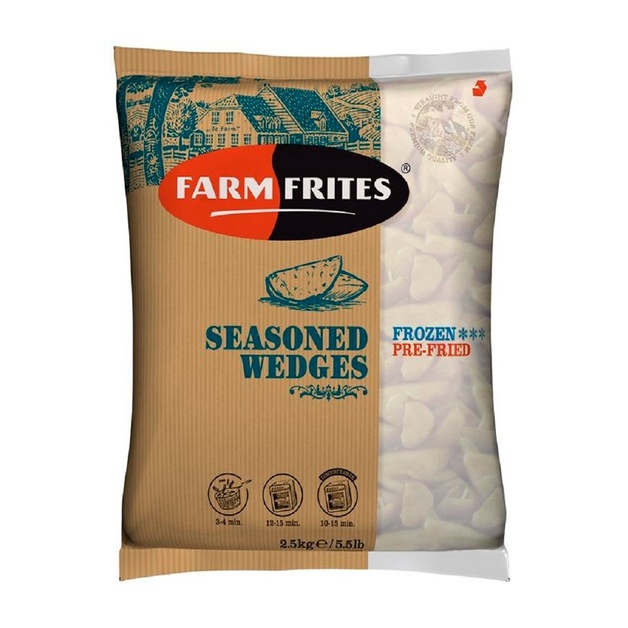 Картофельные Дольки Farm Frites с Кожурой и Специями 2,5кг