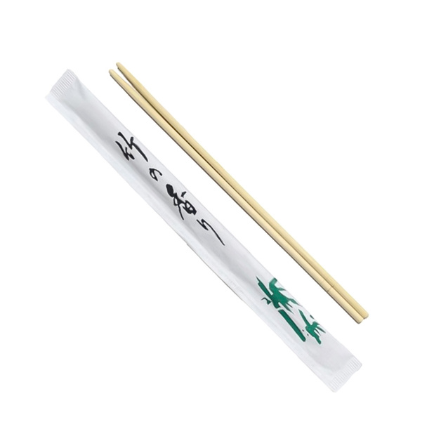 Палочки для Еды Бамбук Круглые Бумажная Упаковка 23см 100шт