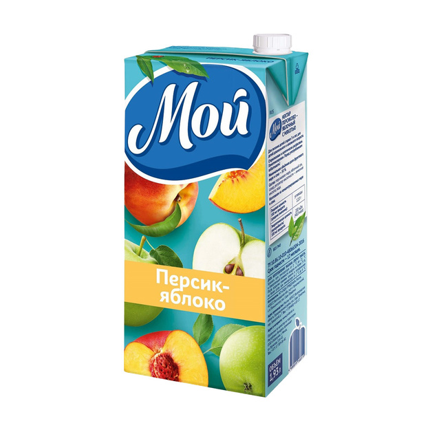Нектар Мой Персик Яблоко с Мякотью 1,93л