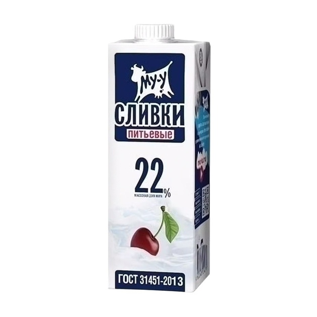 Сливки Му-у для Взбивания 22% 1кг