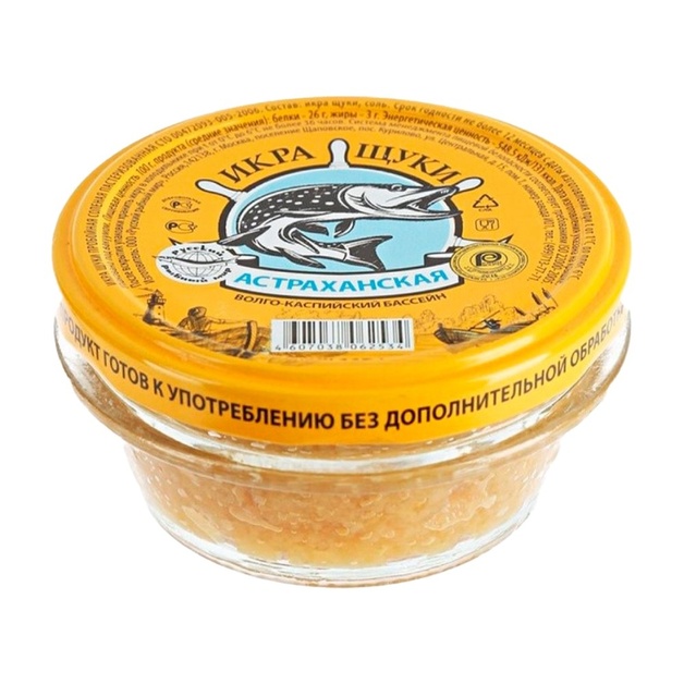 Икра Щуки Астраханская Пробойная Соленая 112г Стекло
