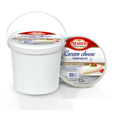 Сыр творожный сливочный Cream cheese professional 65% «President»  - 2,2 кг