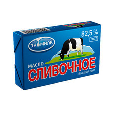 Масло Сливочное «Экомилк»  82,5% - 180г