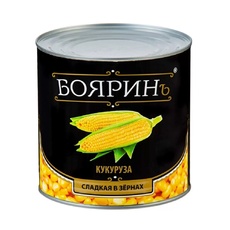 Кукуруза Сладкая Бояринъ Китай 2,65л Сухой Вес 1,85кг ж/б