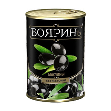 Маслины Бояринъ без Косточки 300мл ж/б Сухой Вес 90г