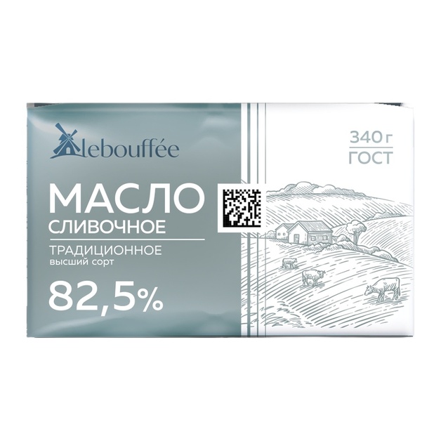 Масло Сливочное Lebouffee Традиционное 82,5% 340г