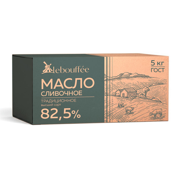 Масло Сливочное Lebouffee Традиционное Гофрокороб 82,5% 5кг