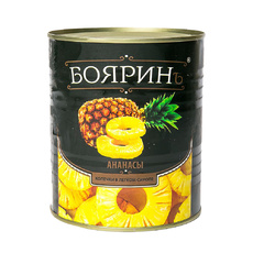 Ананасы Бояринъ Колечки в Сиропе Вьетнам 850мл Сухой Вес 430г ж/б