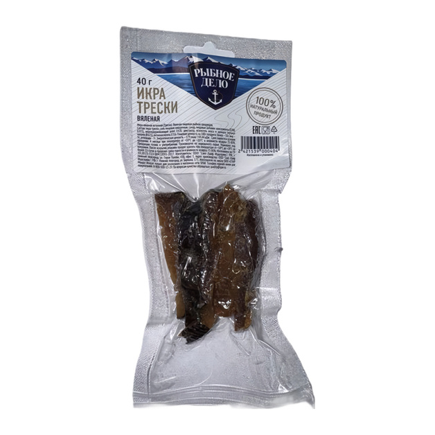 Икра Трески Рыбное Дело Вяленая 40г