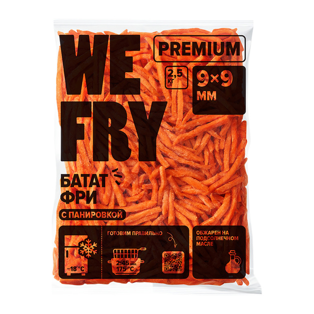Картофель Фри Fry Me Premium Батат Сладкий 9мм 2,5кг