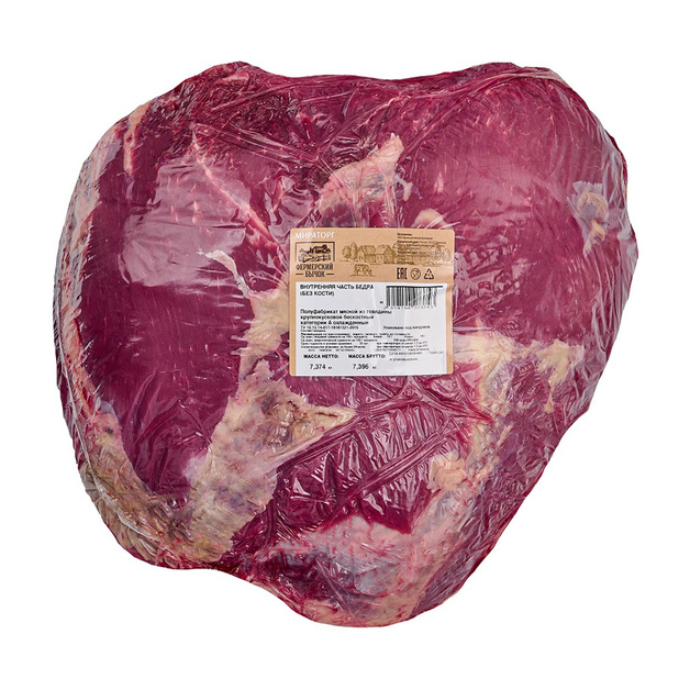 Бедро Мираторг Фермерский Бычок Внутренняя Часть Зам 4*8кг в/у