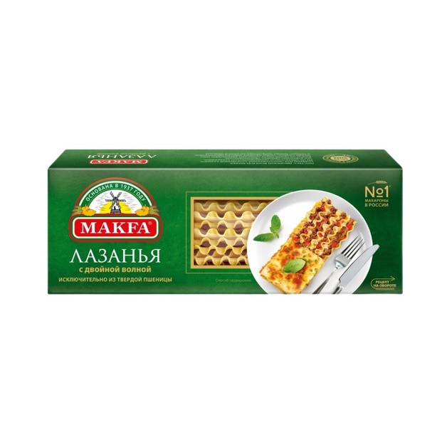 Макаронные Изделия Makfa Лазанья с Двойной Волной 500г
