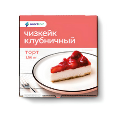 Чизкейк Smart Chef Клубничный Премиум 12 Порций 1,56кг