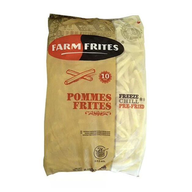 Картофель фри 10 мм супер хрустящий с кожурой в панировке «Farm Frites» - 2,5 кг