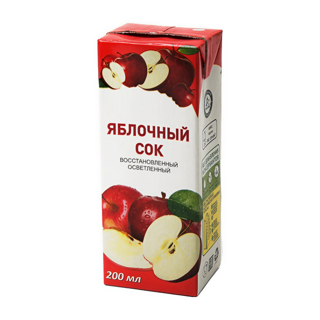 Сок Яблочный ГОСТ 200мл МУП