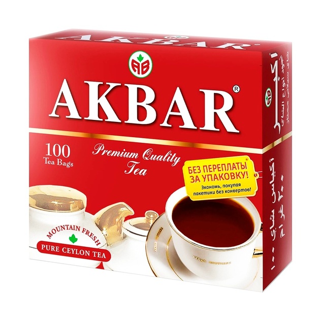 Чай Черный Akbar 100 Пакетиков