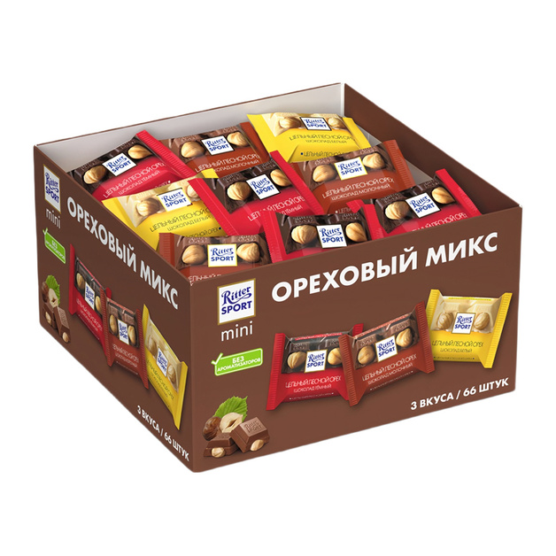 Набор Мини-Шоколада Ritter Sport Ореховый Микс 1,1кг