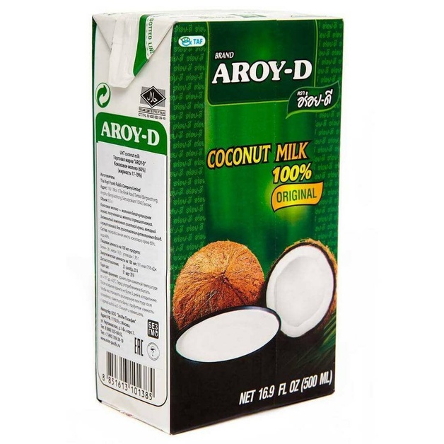 Молоко кокосовое «AROY-D» Tetra Pak - 500 мл