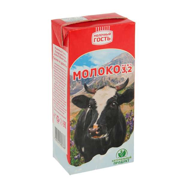 Молоко Молочный Гость Ультрапастеризованное ГОСТ 3,2% 1л