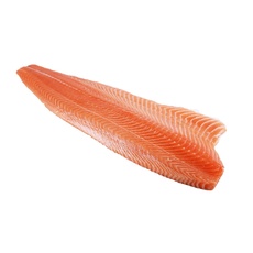 Филе лосося на шкуре с брюшком в/у Трим В замороженное  Мурманск ~ 1.4- 1.8 кг