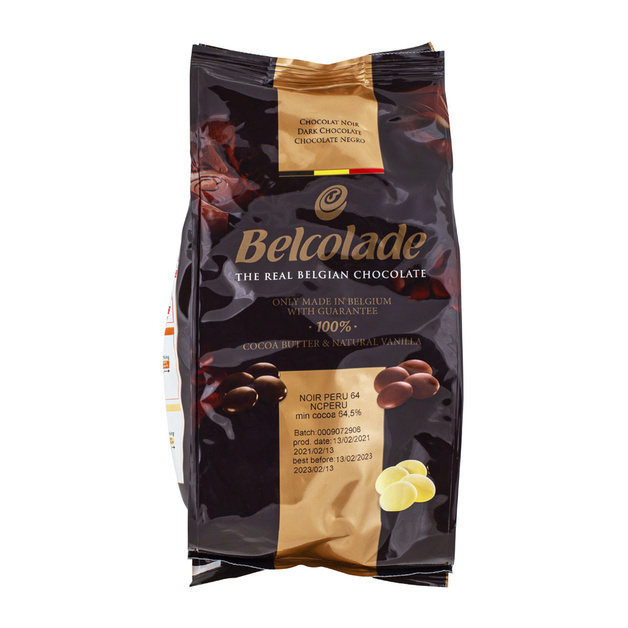 Шоколад Темный Noir Selection (диски) 64% «Puratos» Перу- 1 кг