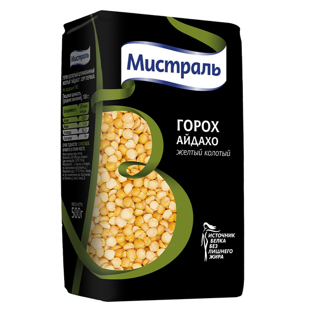 Горох Мистраль Желтый Колотый 500г