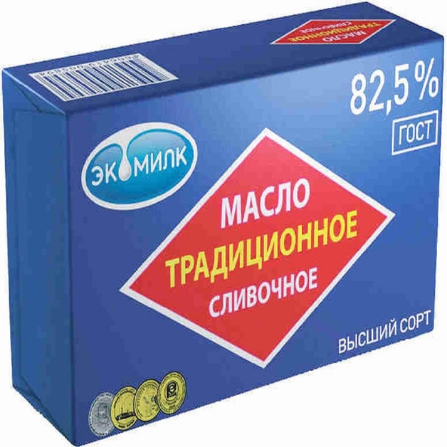 Масло сливочное «Традиционное» 82,5% Экомилк - 450г